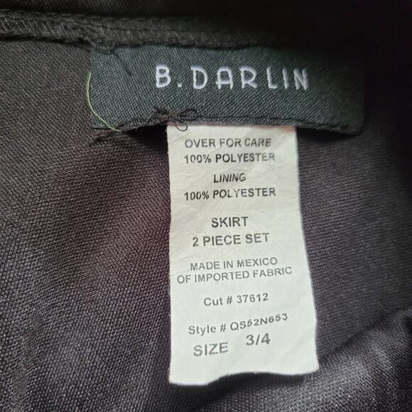 B. DARLIN Pleated Black & Pink & Yellow Floral Lined Twee Mini Skirt - 3/4‎ - Picture 5 of 7